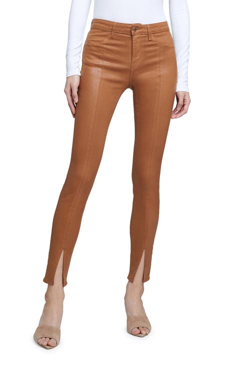 Jyothi High Waist Split Ankle Skinny Jeans