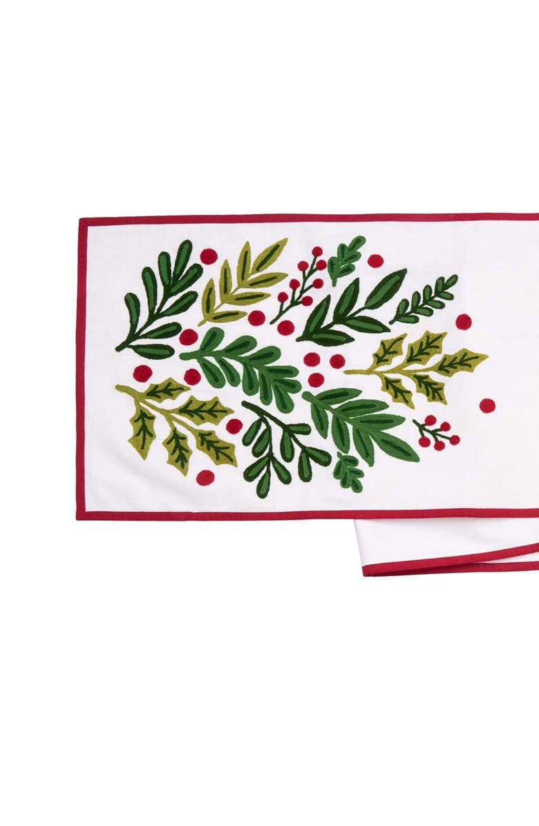 C&F Home Botanical Christmas Table Runner 14" x 72", Alternate, color, Green