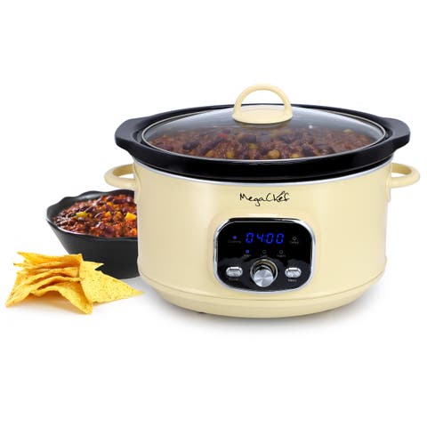 3.7 Quart Electric Slow Cooker in Ivory