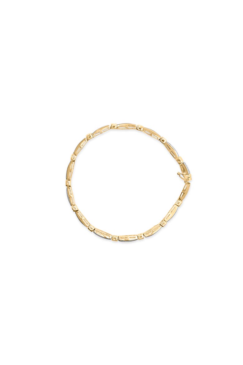 14K Yellow Gold 1.00 Cttw Baguette Diamond Channel Link Bracelet, Alternate, color, Yellow Gold
