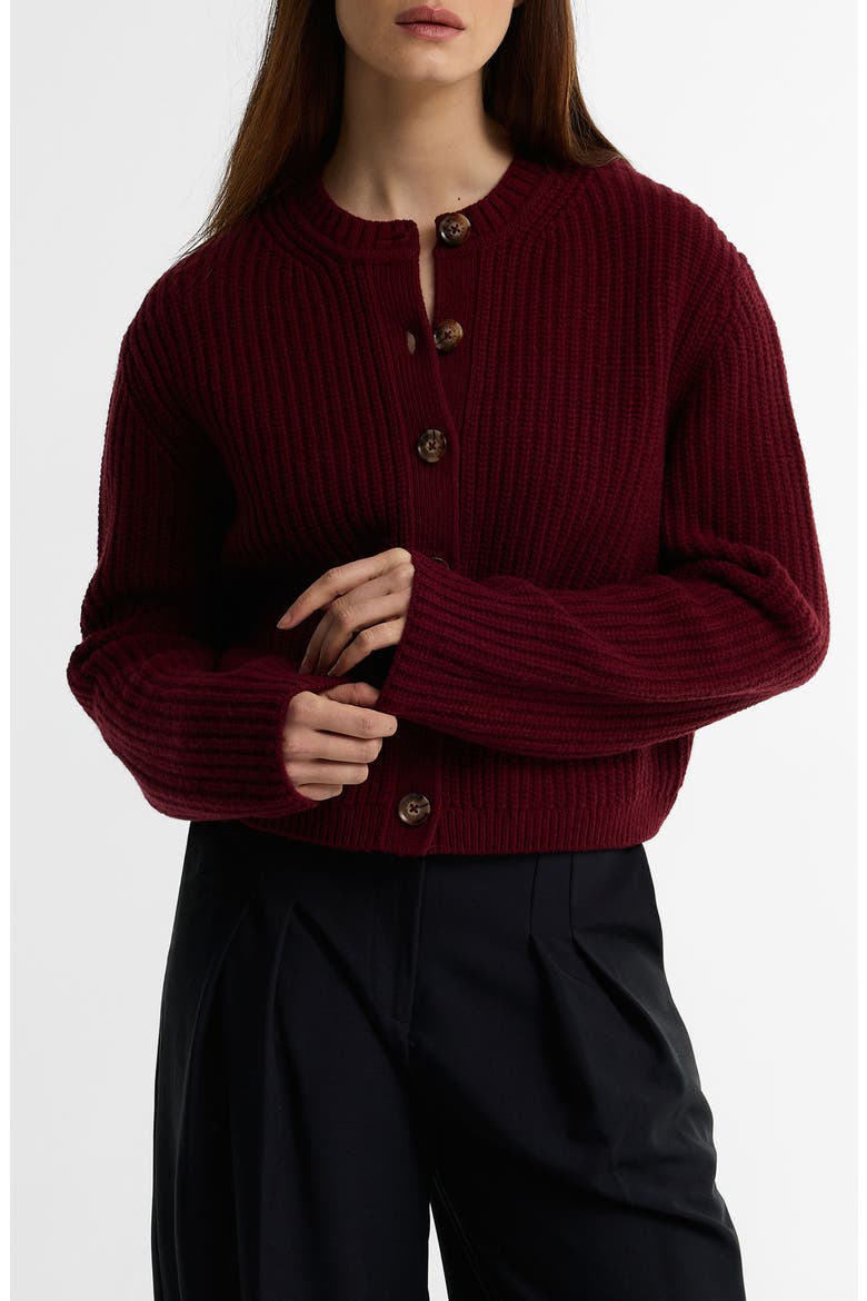 Adalyn Rib Cardigan, Main, color, CRANBERRY RED