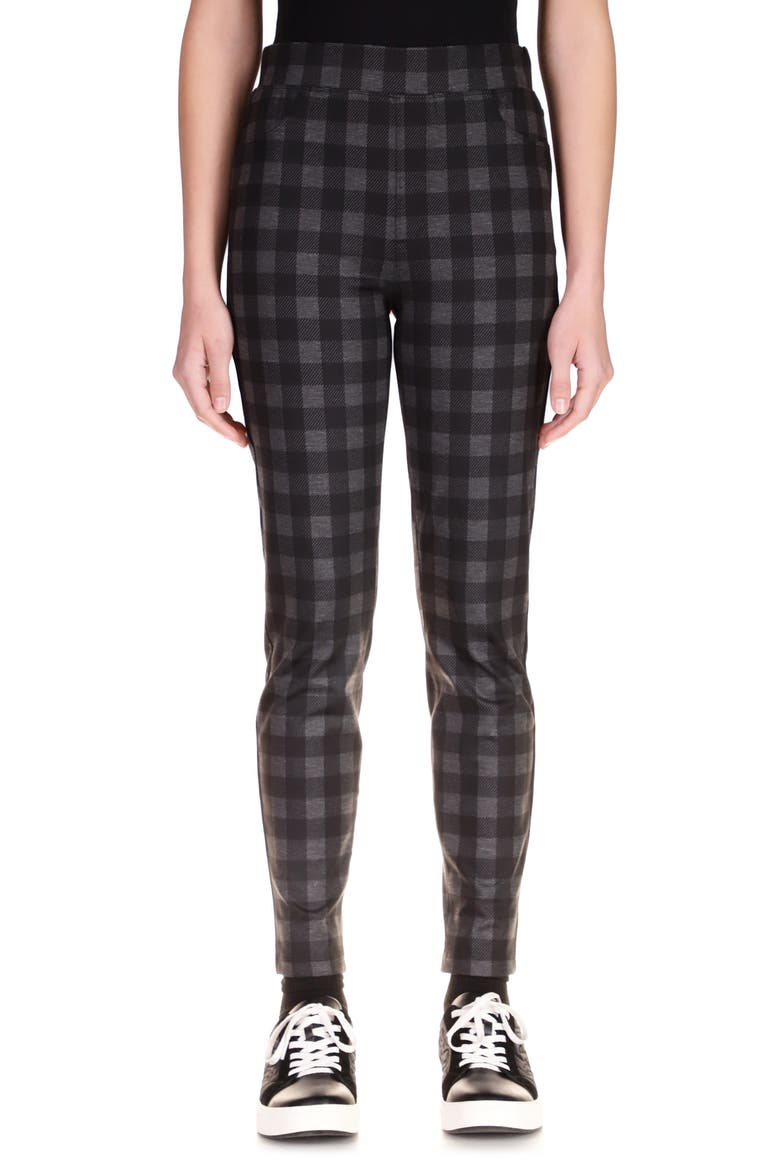 Runway Plaid Leggings, Main, color, ONYX CHECK