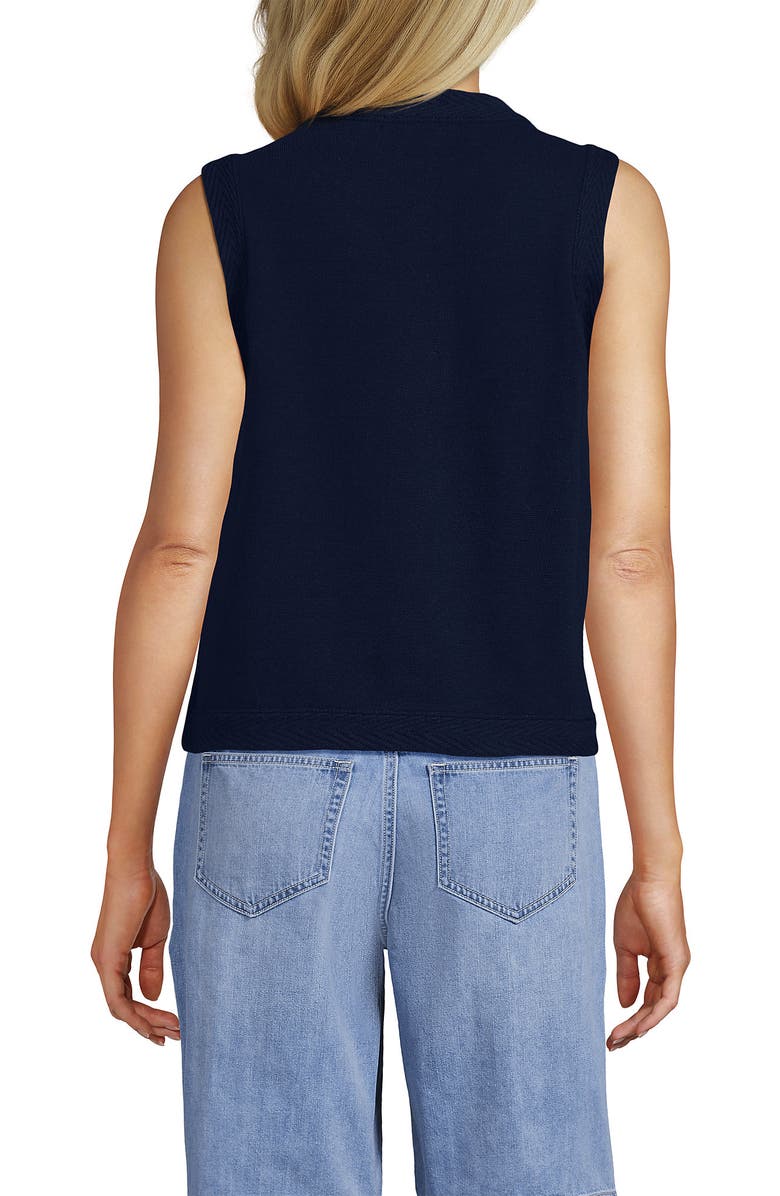 Lands' End Milano Sweater Vest, Alternate, color, Deep Sea Navy