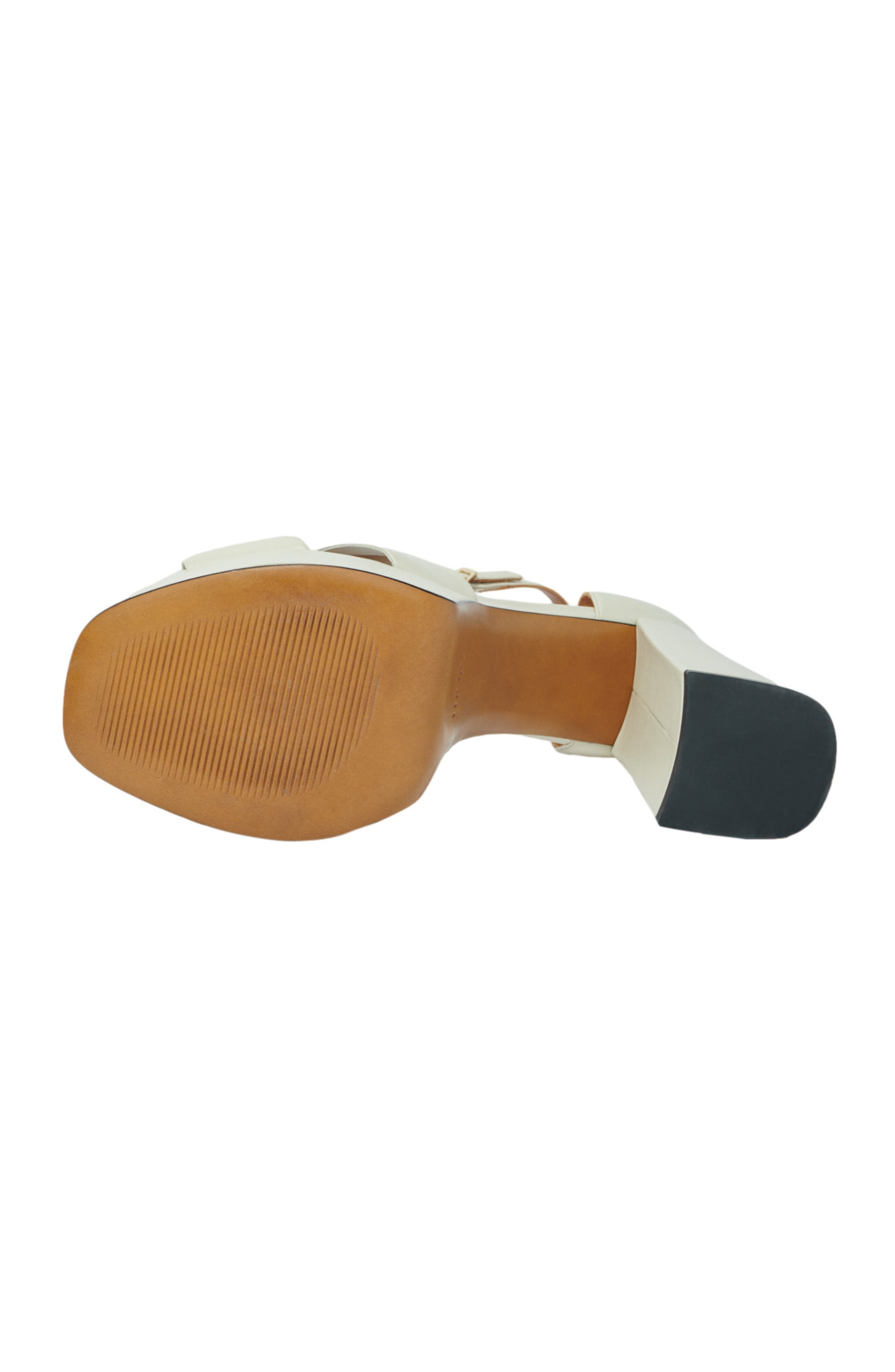 Leather platform sandals, Alternate, color, Ecru