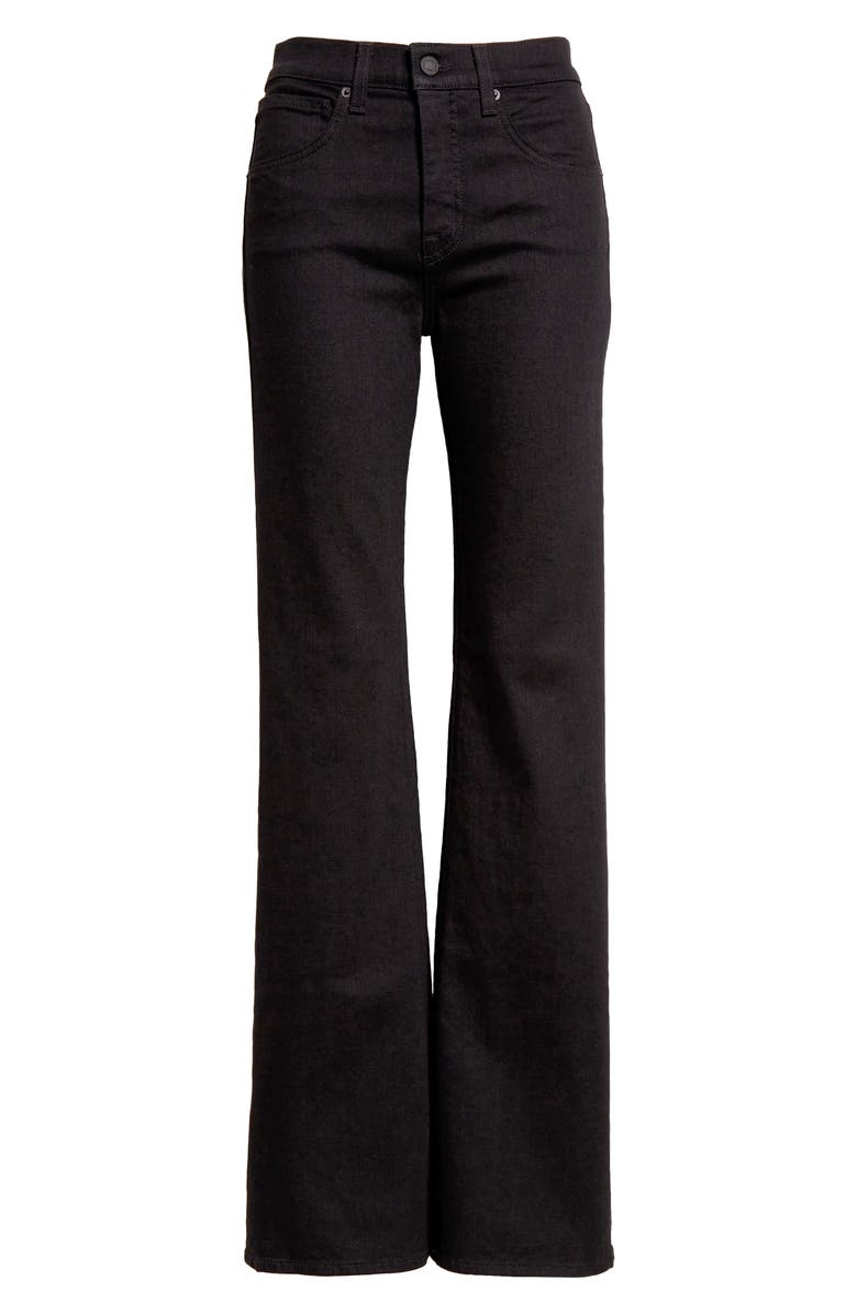 Nili Lotan Celia High Waist Bootcut Jeans, Alternate, color, Distressed Black