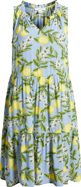 beachlunchlounge Bella Dot Print Tiered Dress