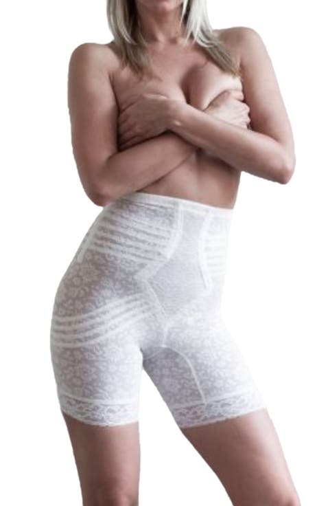 Extra Firm No Roll High Waist Lace Thigh Slimmer (Regular & Plus Sizing)