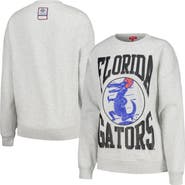 Mitchell & Ness Women's Mitchell & Ness Heather Gray Florida Gators Oversized Logo Lightweight Pullover Sweatshirt