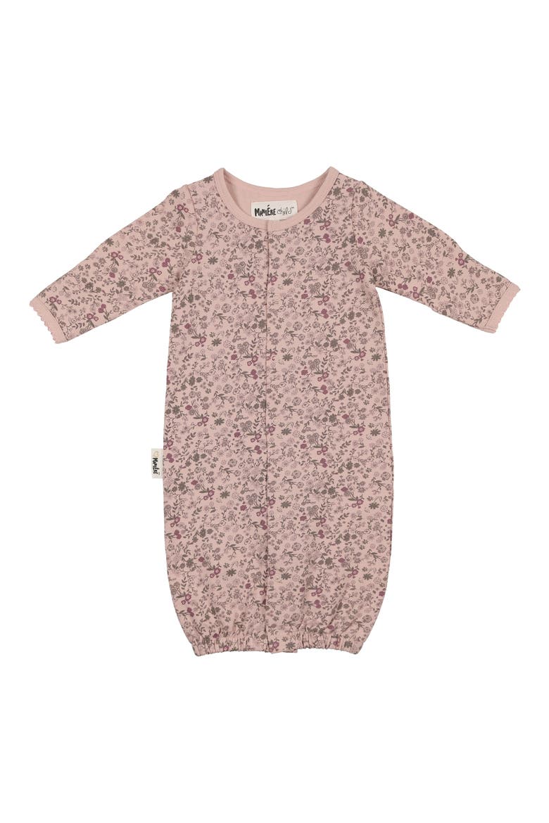 Floral Cotton Blend Sleep Sack, Main, color, MAUVE