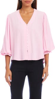 Karen Kane Linen Blend Top