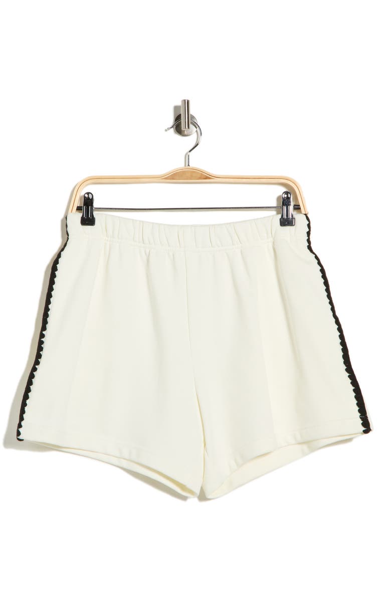 rag & bone Blanket Stitch Terry Shorts, Alternate, color, Chalk