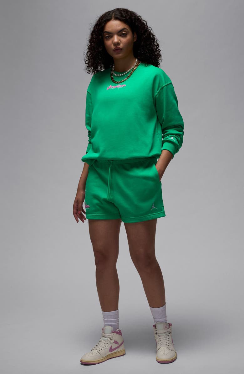 Jordan Brooklyn Oversize Fleece Crewneck Sweatshirt, Alternate, color, 