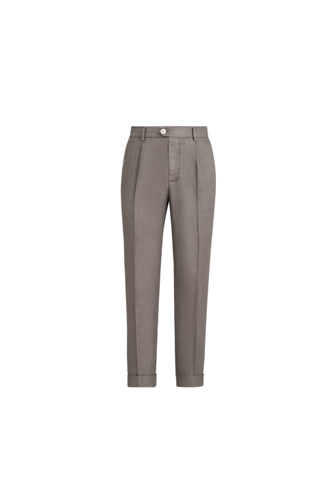 Gabardine garment dyed trousers