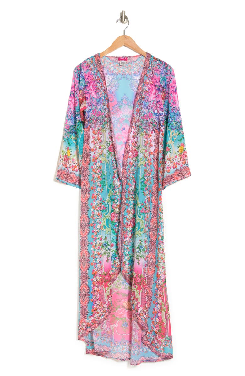 RANEES Floral High Low Cover-Up, Alternate, color, Pink