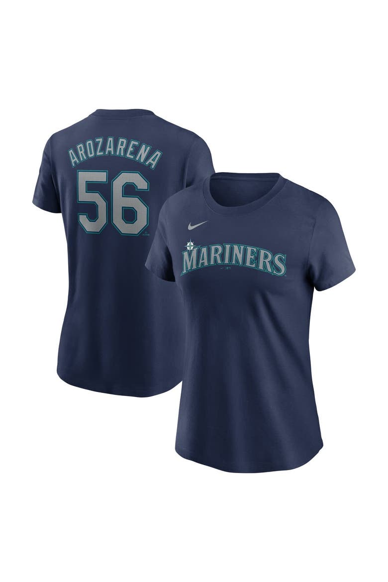 Women's Nike Randy Arozarena Navy Seattle Mariners Fuse Name & Number T-Shirt, Alternate, color, Navy