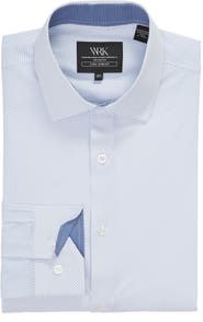 W.R.K Slim Fit Performance Stretch Dot Dress Shirt