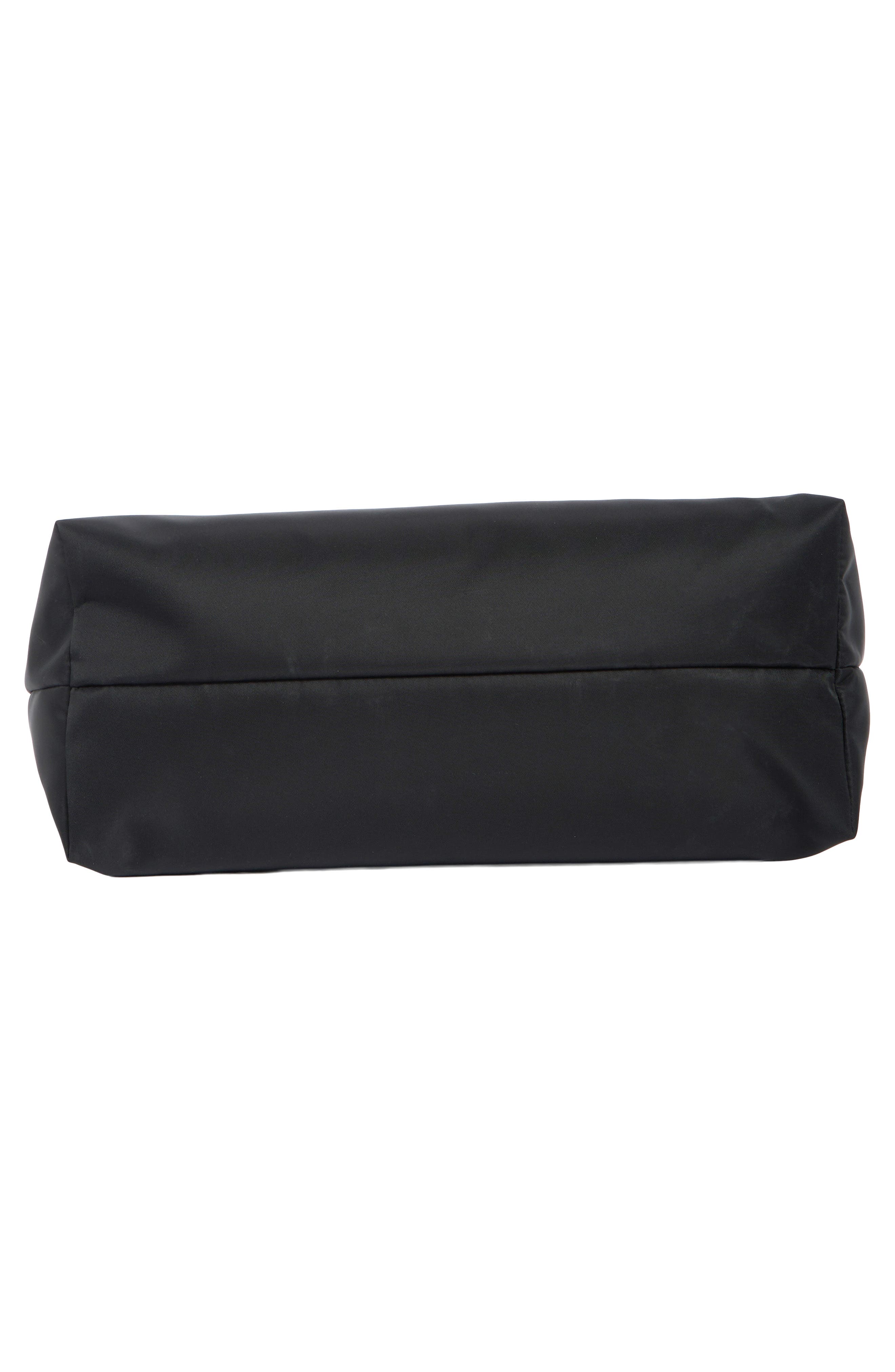 packable tote with zip pouch, Alternate, color, BLACK