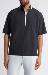 johnnie-O Stealth Stowable Short Sleeve Pullover Rain Jacket