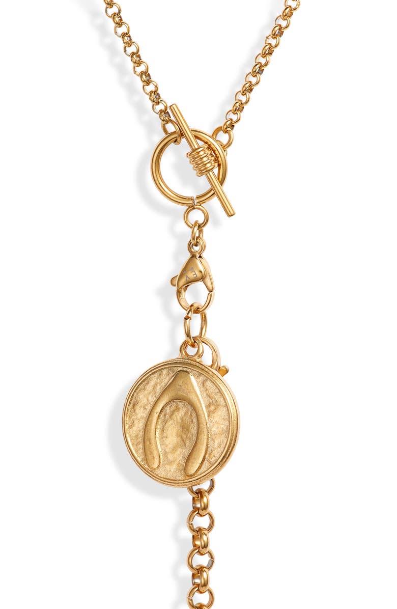 Ellie Vail Layla Double Medallion Y-Necklace, Alternate, color, 