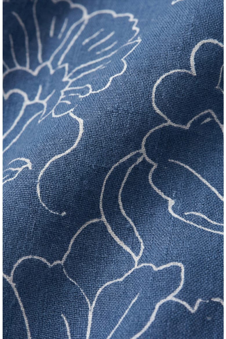 Floral Print Wrap Midi Skirt, Alternate, color, Navy Blue