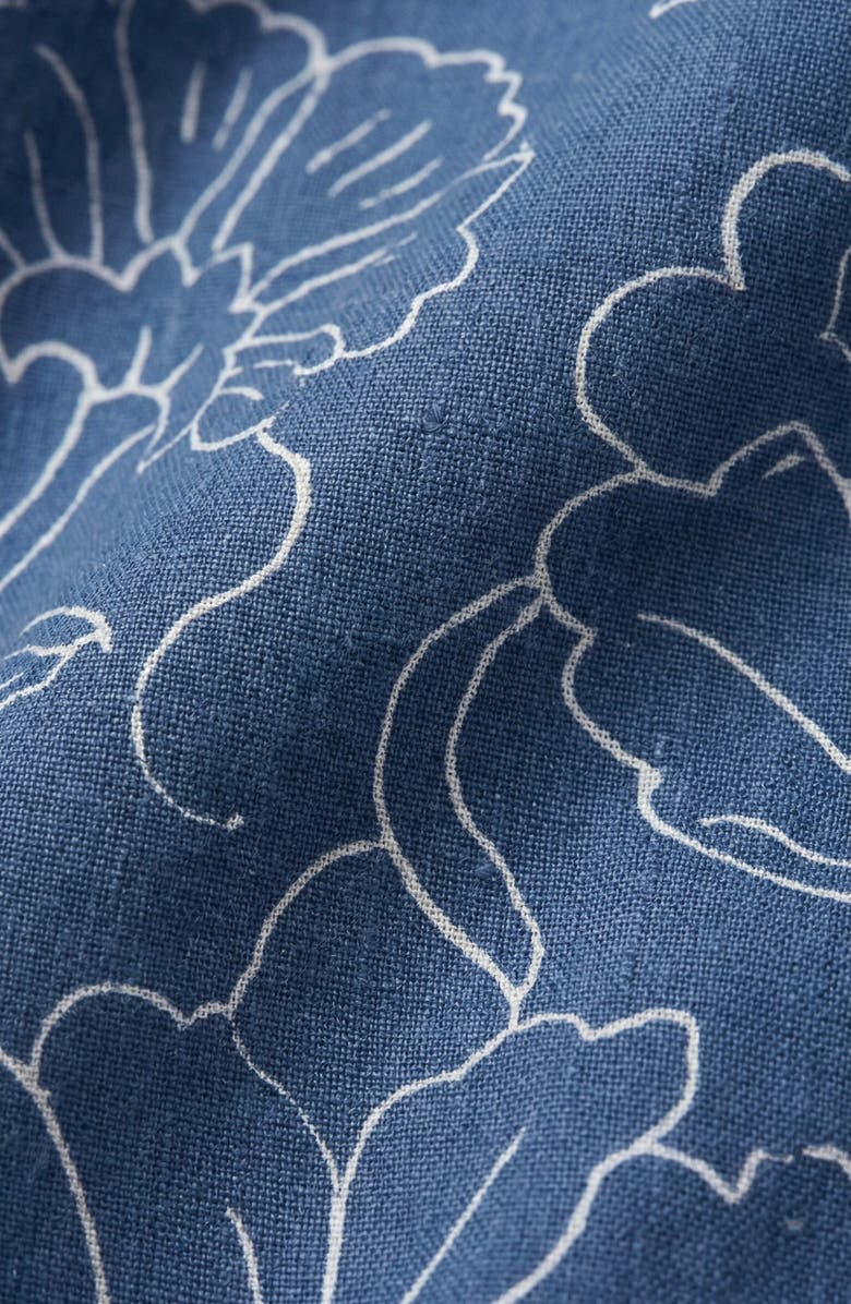 Modenaire Floral Print Wrap Midi Skirt, Alternate, color, Navy Blue