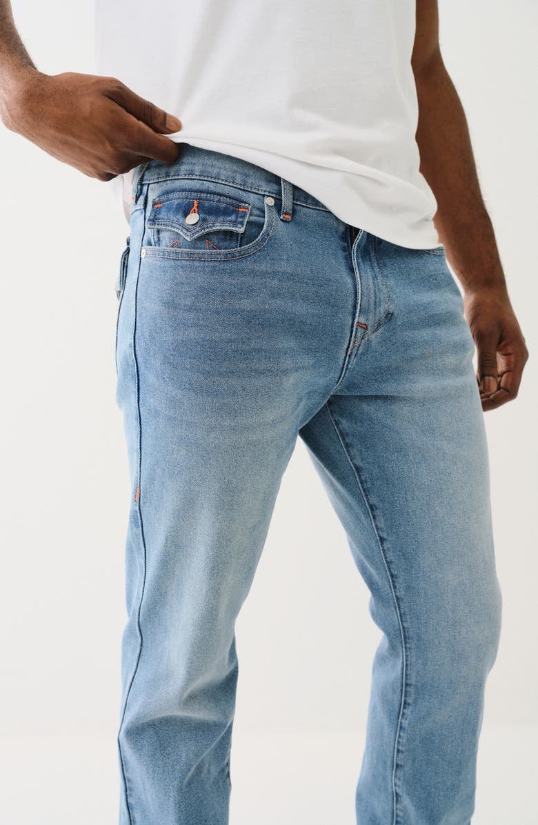 True Religion Ricky Snap Flap Straight Leg Jeans, Alternate, color, Medium Fre