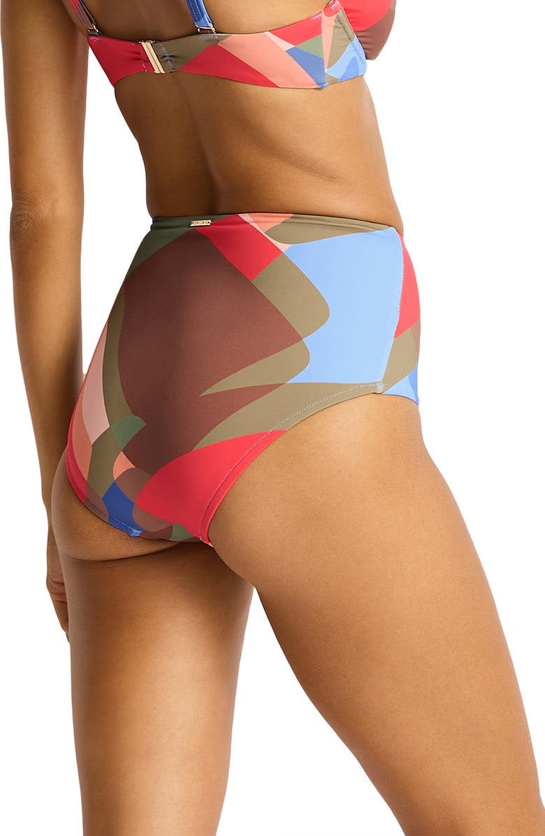 Sea Level Santora High Waist Bikini Bottoms, Alternate, color, Blue Multi