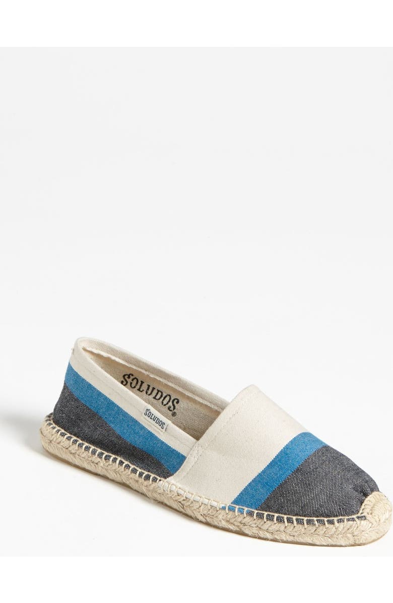 Soludos Colorblock Slip-On, Main, color, Grey Blue Natural