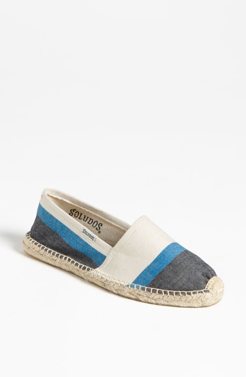 Soludos Colorblock Slip-on In Grey Blue Natural