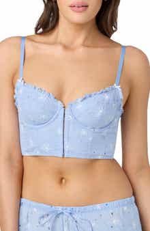 Embroidered Crop Cotton Top
