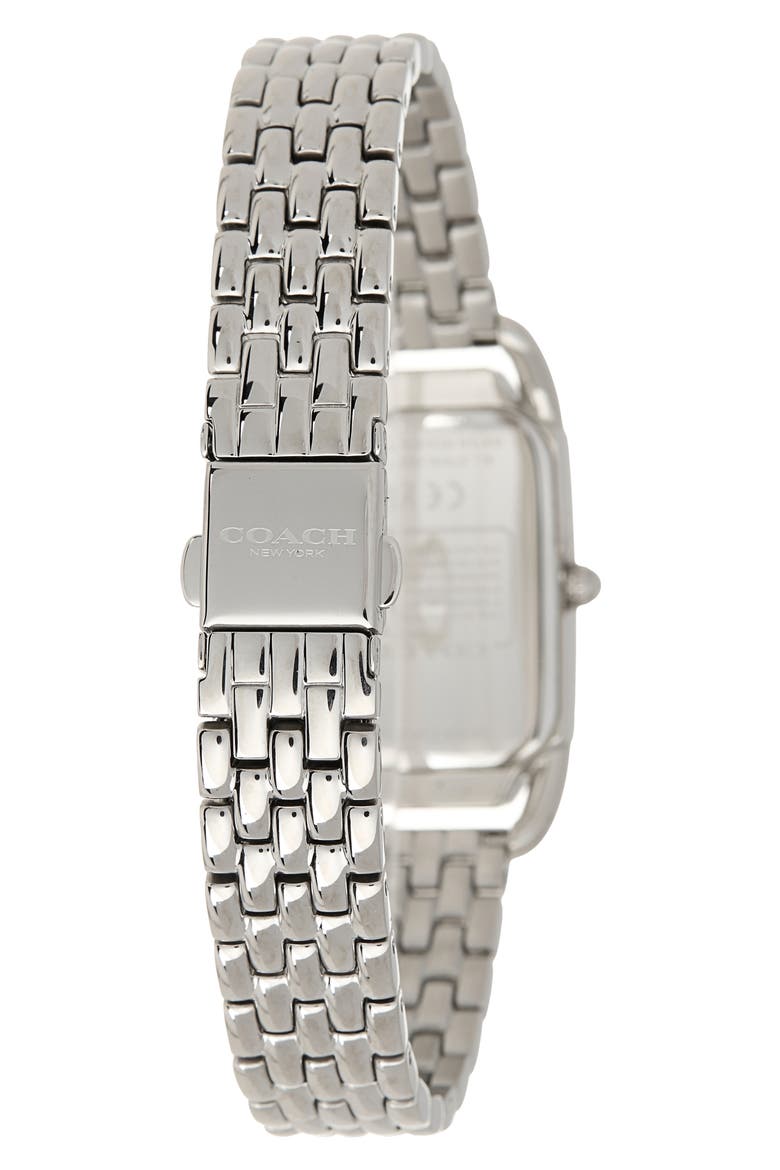 Cadie Bracelet Watch, 17.5mm x 28.5mm, Alternate, color, SILVER WHITE