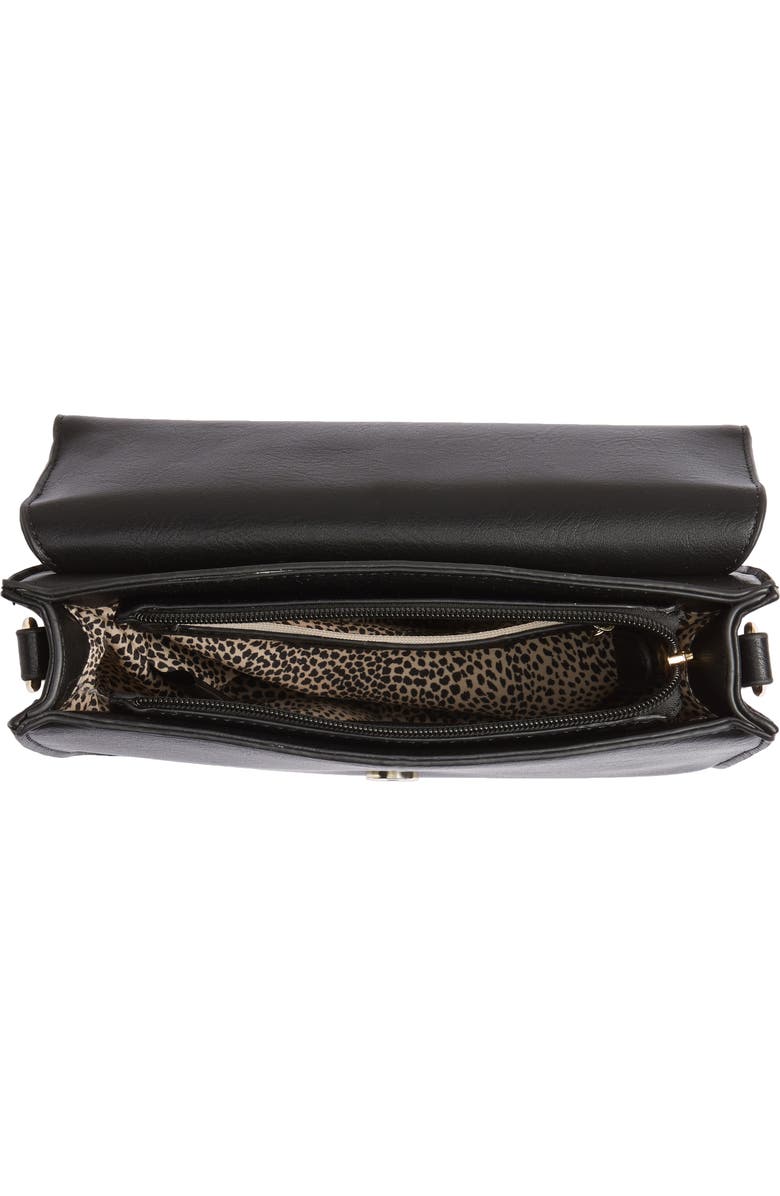 Sole Society Halima Faux Leather Flap Crossbody, Alternate, color,