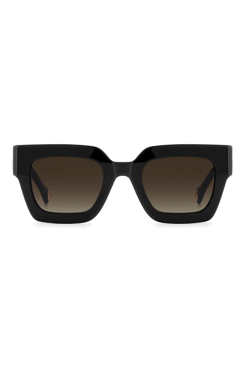 Her 49mm Square Sunglasses, Main, color, BLACK MARBLE/ BROWN SF