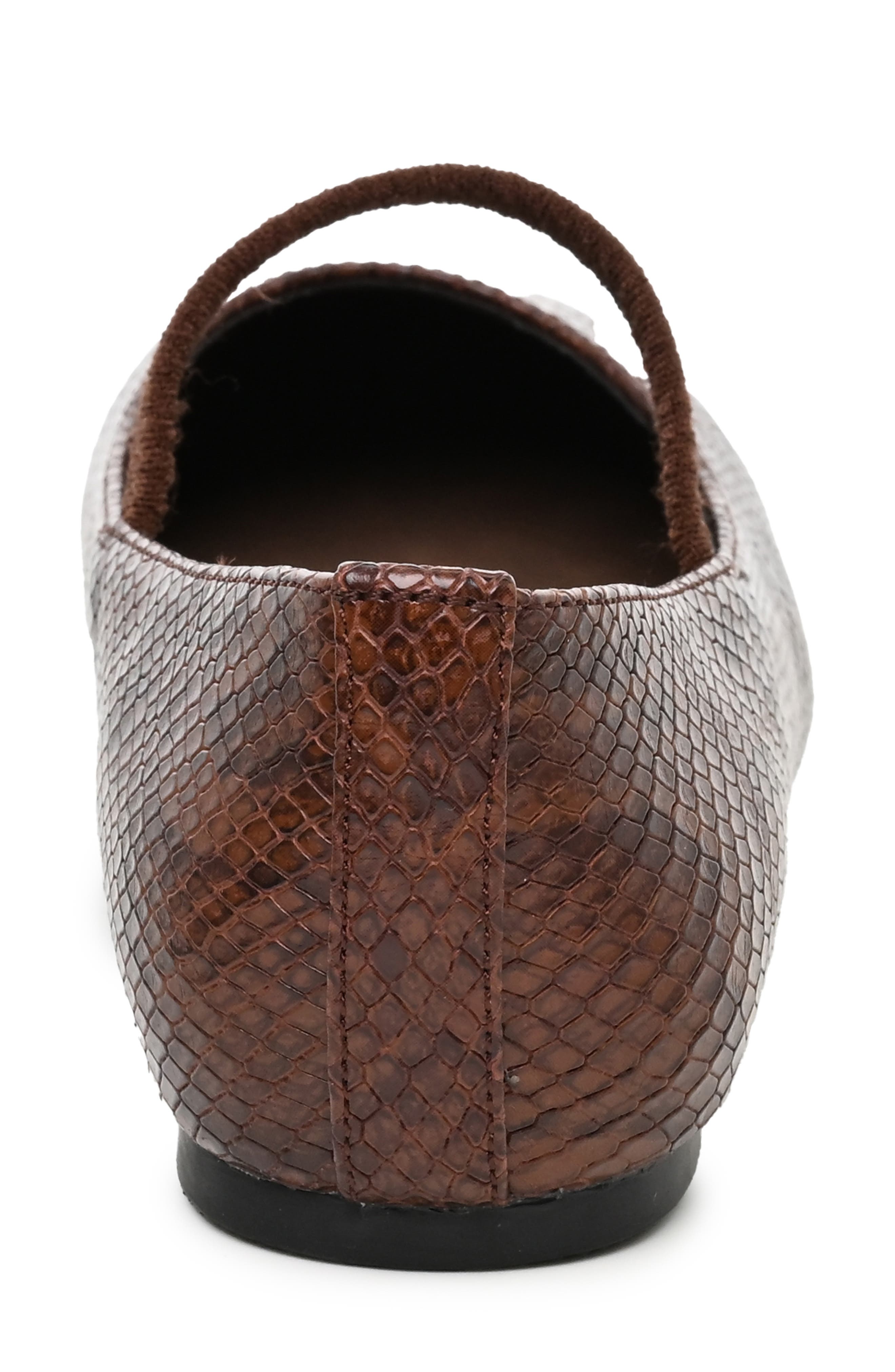 FLAT WITH STRAP, Alternate, color, BROWN SNAKE