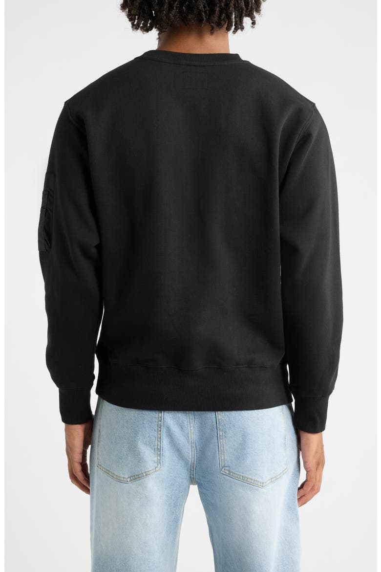Utility Pocket Sweatshirt, Alternate, color, BLACK