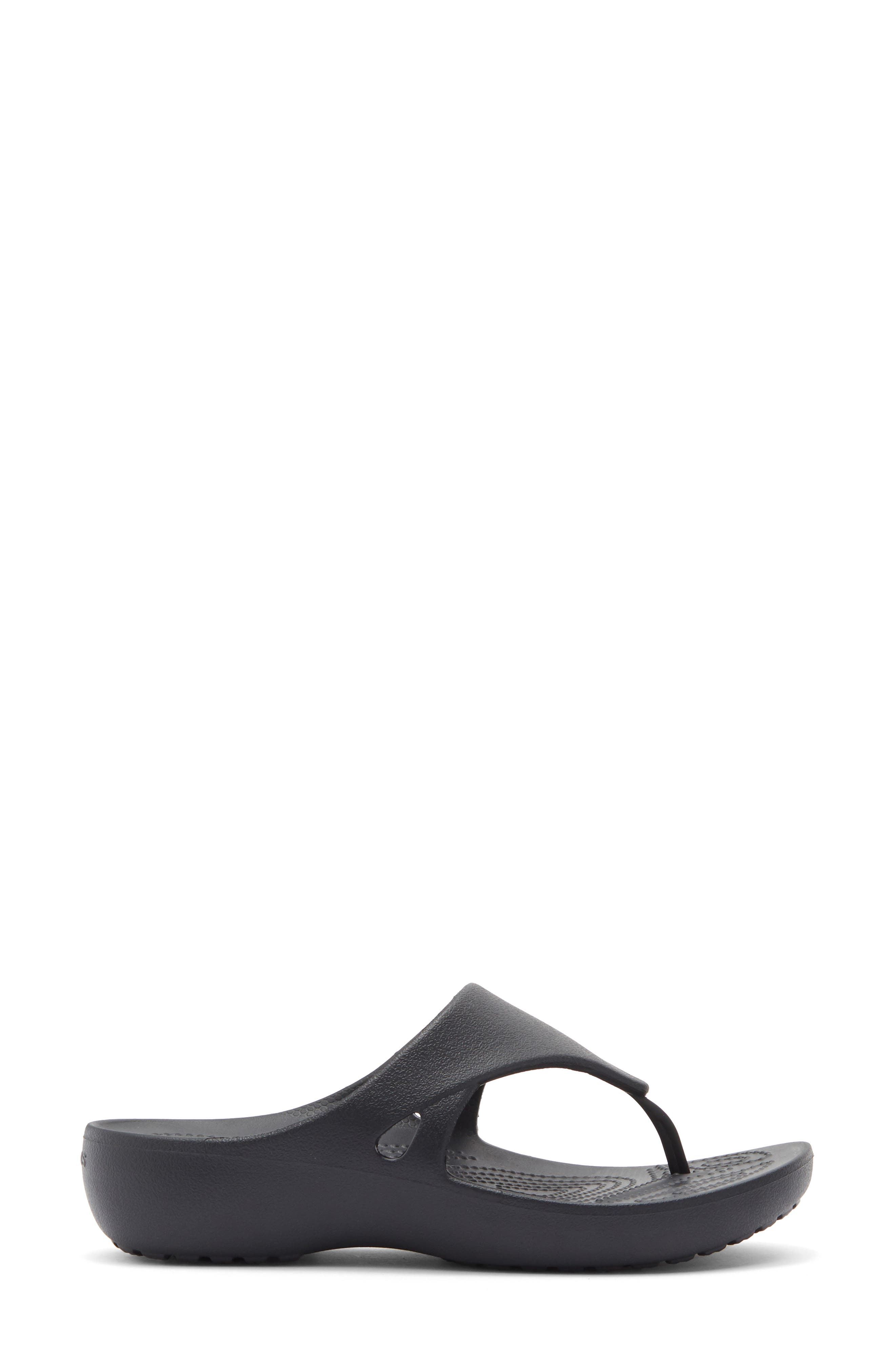 CROCS Kadee Wedge Flip Flop, Alternate, color, Black