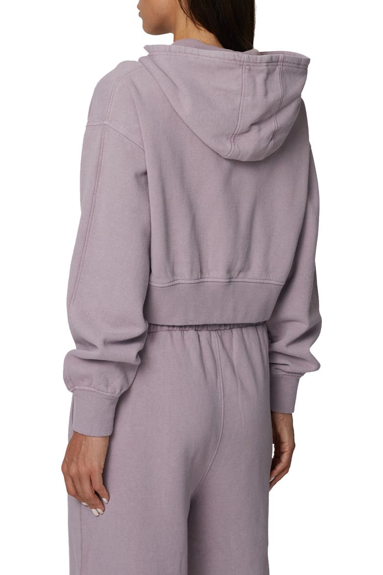 Essential Cropped Zip Hoodie, Alternate, color, Pink