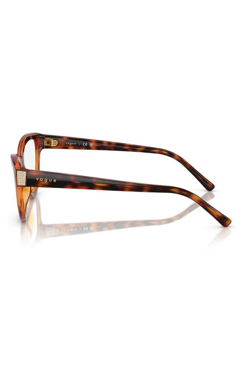 Vogue 52mm Cat Eye Optical Glasses In Dark Havana