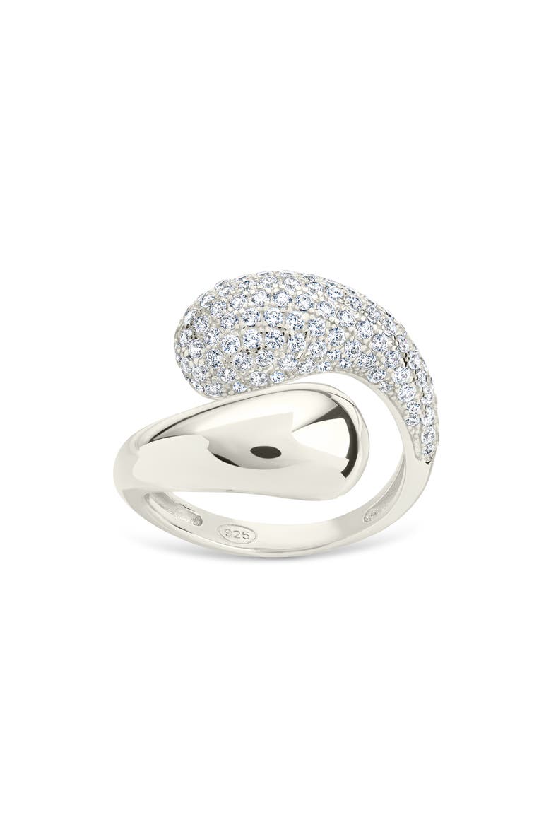 Cecilia Cubic Zirconia Open Ring, Main, color, SILVER
