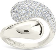 Sterling Forever Cecilia Cubic Zirconia Open Ring