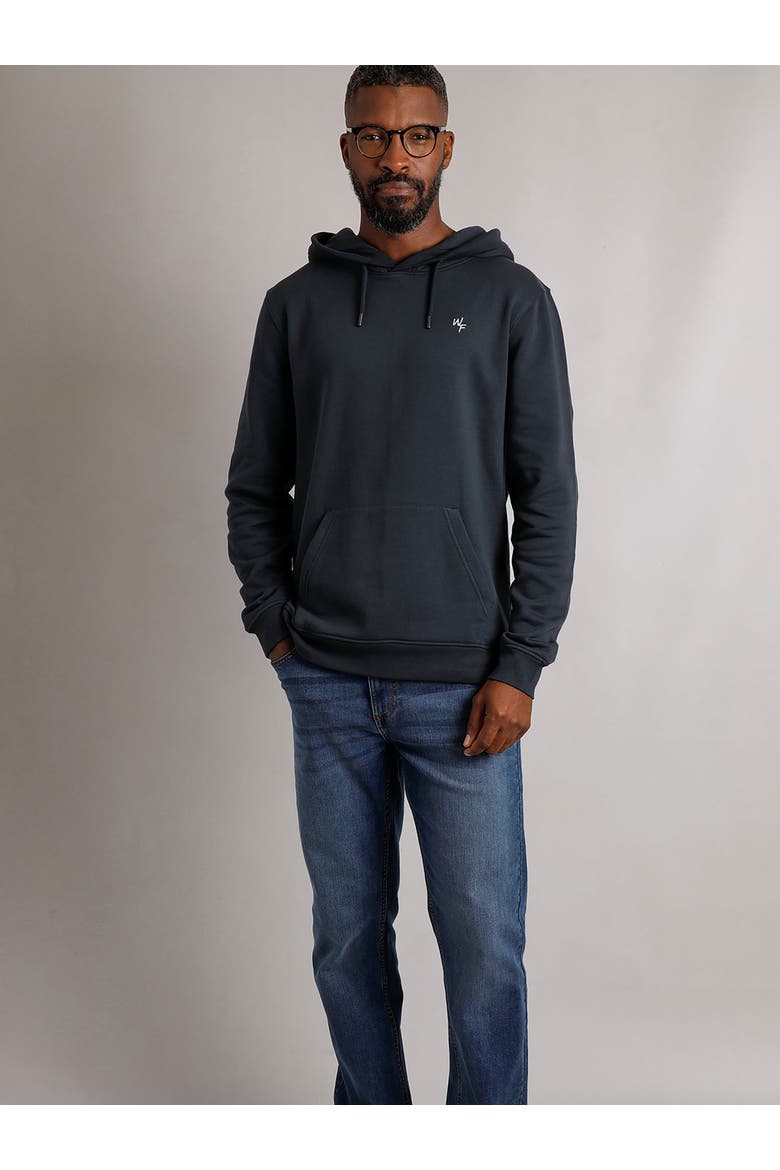 Hugo Branded Popover Hoodie, Alternate, color, Navy