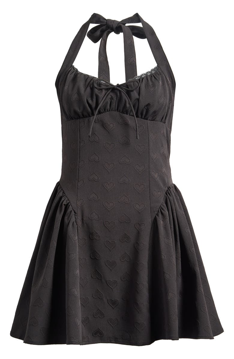 All in Favor Halter Minidress, Alternate, color, Black