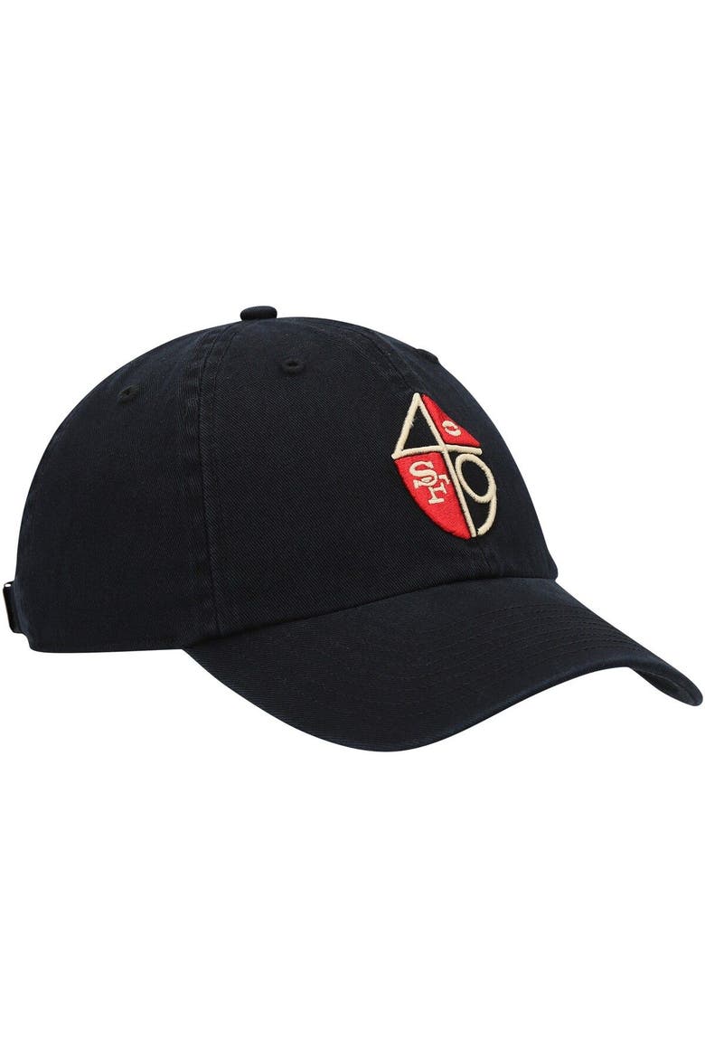 Men's '47 Black San Francisco 49ers Clean Up Legacy Adjustable Hat, Alternate, color, Black