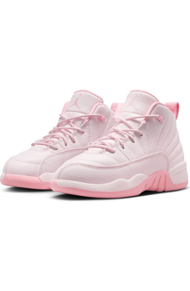 Jordan Kids' Air Jordan 12 Retro Basketball Shoe, Alternate, color, Pearl Pink / Medium Soft Pink