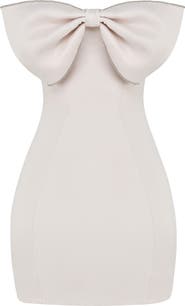 HOUSE OF CB Ariella Bow Satin Minidress