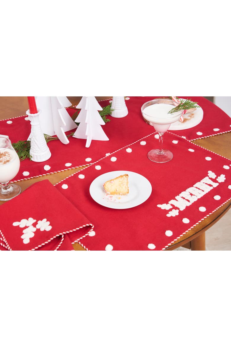 Nordic Joy Set of 4 Cloth Napkins, Alternate, color, Red