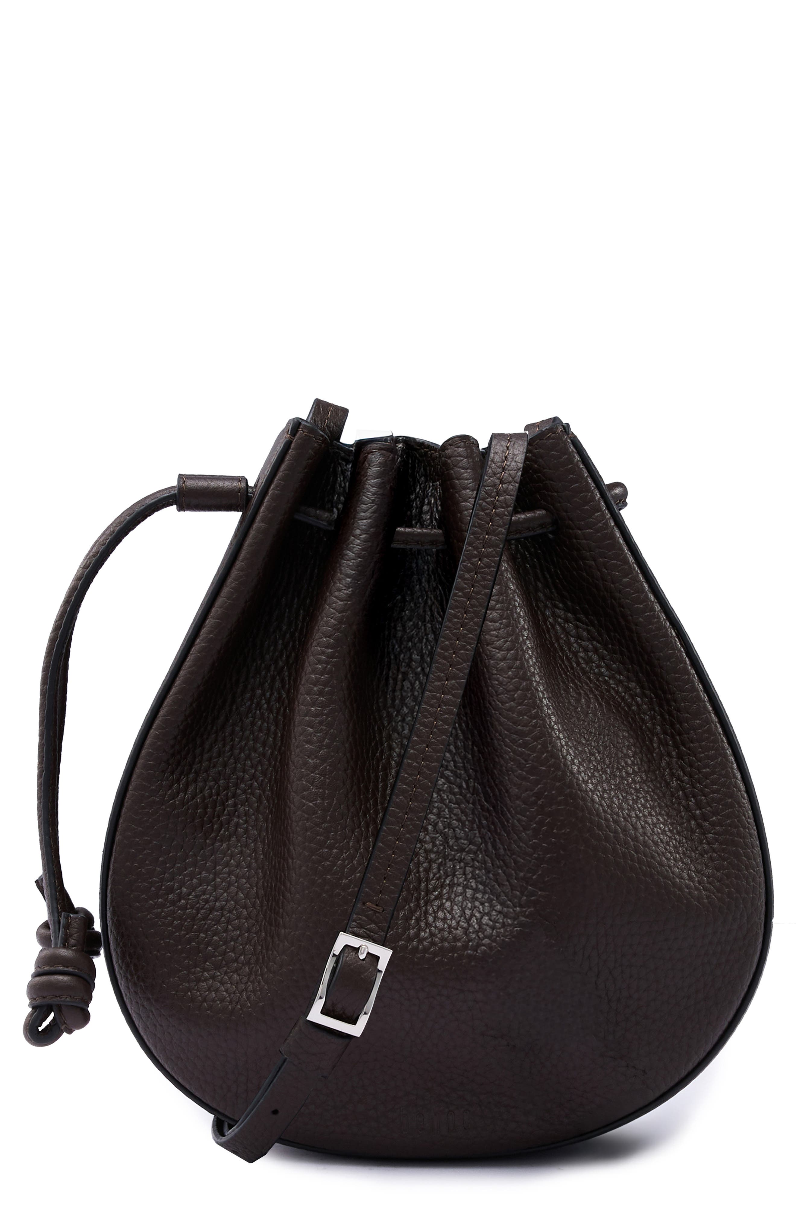 behno Mini Ina North/South Drawcord Crossbody Bag, Main, color, Cacao