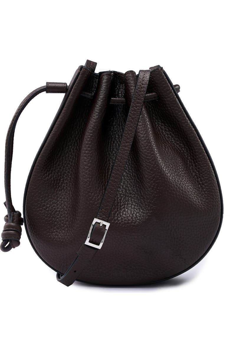 behno Mini Ina North/South Drawcord Crossbody Bag, Main, color, Cacao