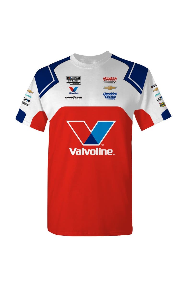 HENDRICK MOTORSPORTS TEAM COLLECTION Men's Hendrick Motorsports Team Collection  Red Kyle Larson Valvoline Uniform T-Shirt, Alternate, color, Red