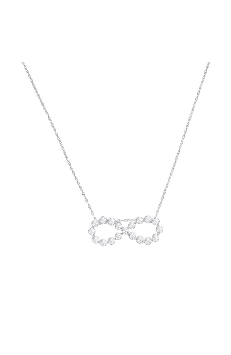 Haus of Brilliance Silver 1/4 cttw Diamond Infinity Pendant Necklace, Alternate, color, Silver